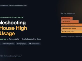Troubleshooting ClickHouse high CPU usage with the sampling profiler, system.trace_log stacks and flamegraphs